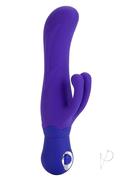 Double Dancer Silicone Rabbit Vibrator - Purple