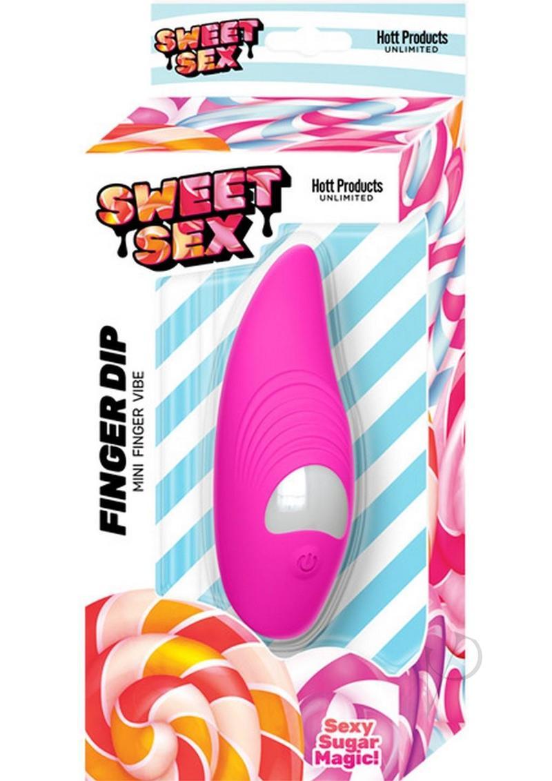 Sweet Sex Finger Dip Rechargeable Silicone Finger Vibe - Magenta